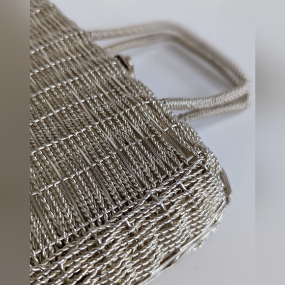 VINTAGE Gold Metal Mesh Purse Clutch Styled by Simon British Hong Kong EUC - Picture 6 of 6